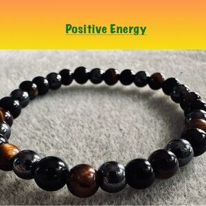 Semi Precious Gemstone Bracelet for Men/ Women
TigerEye-Black Obsidian-Hematite